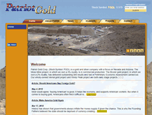 Tablet Screenshot of patriotgoldcorp.com